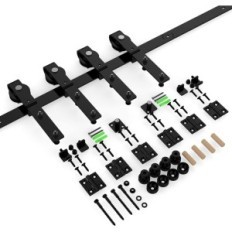 Bonikluba F05DFS 153 cm SLIDING RAILS SET, SVART, Opptil 4 dører 37 cm