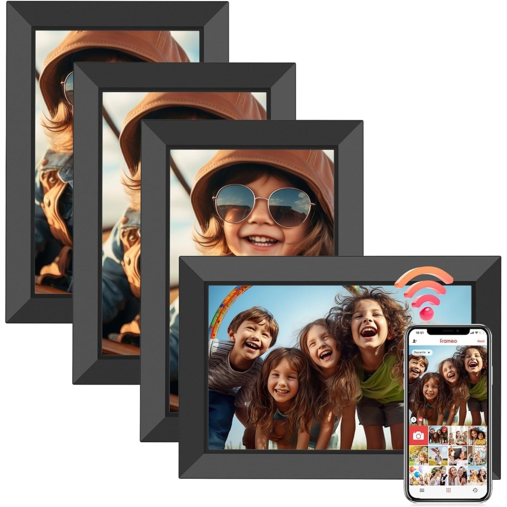 Digitálny fotorámik Frame Frame 10.1 "s pamäťou WiFi a 32 GB, 4 ks.