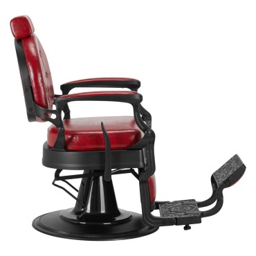 Fauteuil de barbier Président Rouge — vue latérale
