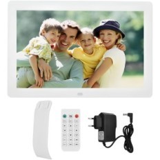 Cadre photo Vbestlife, 32 Go, 1080p, USB, 1280x800, Blanc