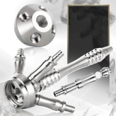 Shisha Rannice 26 ", Edelstahl, Set von 4 Schlangen, für Reisen, Ausstellung