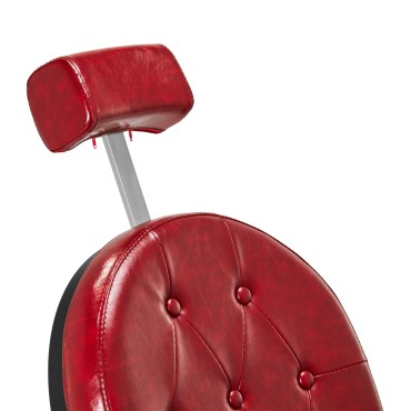 Barbierstoel President Rood — detail kop