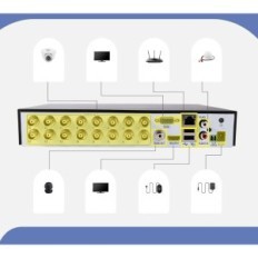 Gravador de vídeo de 16 canais EVTEVISION 5MP, acesso remoto, detecção de movimento
