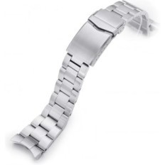 Watch Strap 22 mm Super-O Boyer 316L Steel, V-oblikovan grad, Silver