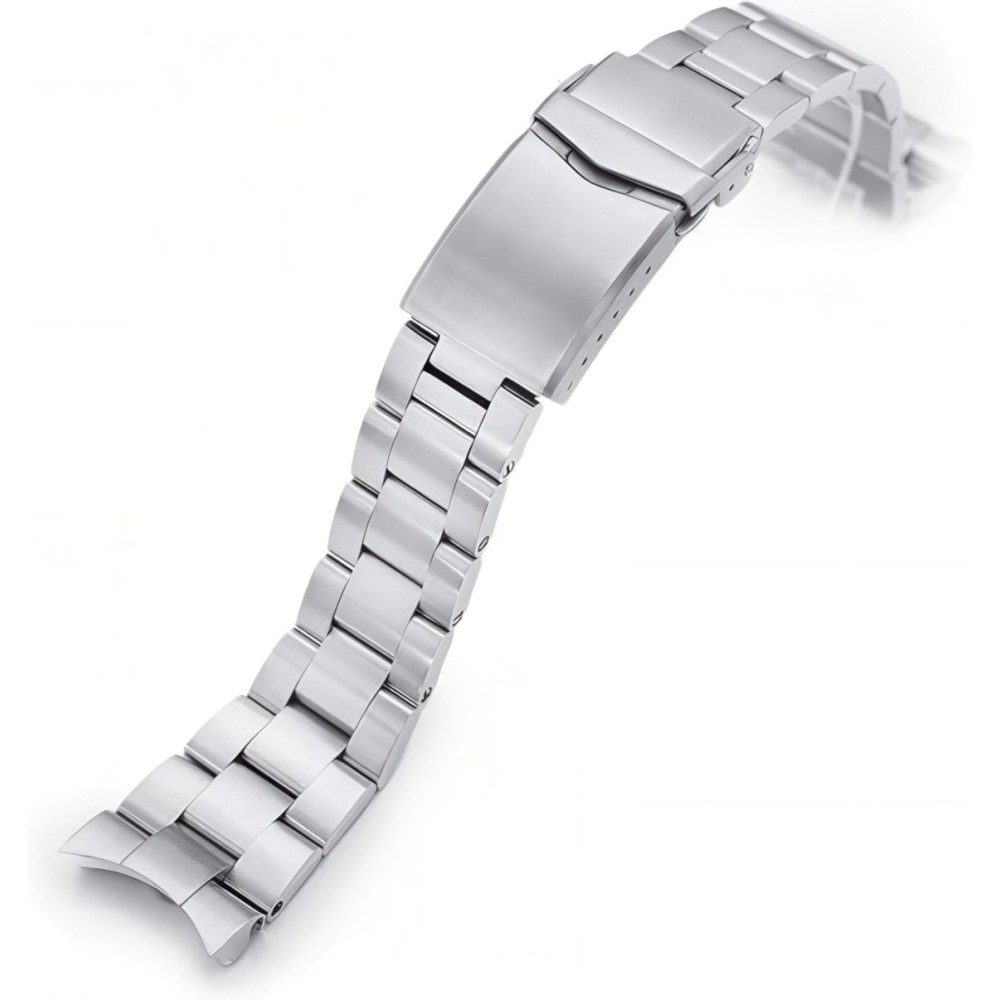 Watch Strap 22 mm Super-O Boyer 316L Steel, V-oblikovan grad, Silver
