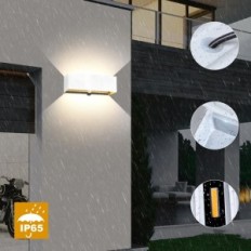 LED Kingwen 2x30W-lampen buiten met bewegingssensor, 3000K, tentoonstelling