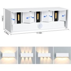 LED Kingwen 2x30W-valaisimet ulkona liikuntaanturilla, 3000k, näyttely