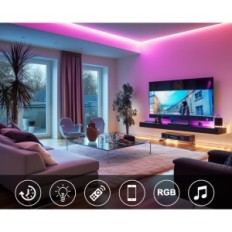 Bagza Neon LED RGB 20m, 220V, IP65, řízení při aplikaci, 120 LED / m