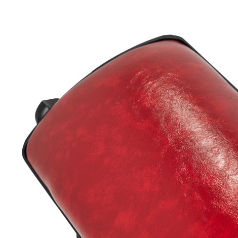 Barbierstuhl President Rot — Detailaufnahme Rückenlehne