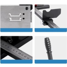 DIN SMZ-50-väylän leikkauskone, jossa on kaksinkertainen reikä ja hallitsija