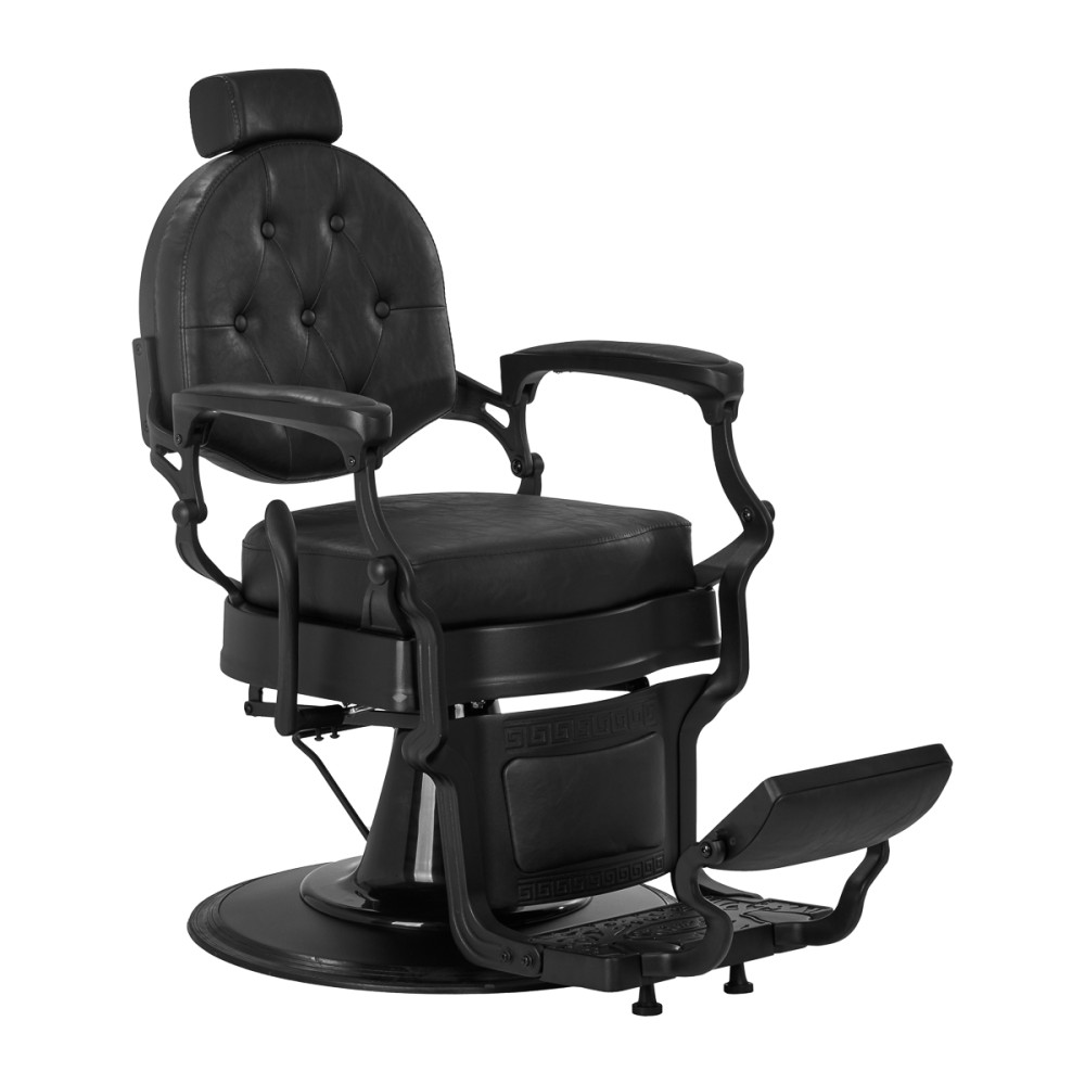 Barberstol President Sort — fra siden
