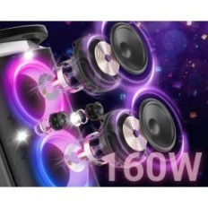 TPBeat TP-PT-01 Bluetooth 160W haut-parleur avec basse, lumières LED et microphone
