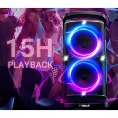 TPBeat TP-PT-01 Bluetooth 160W høyttaler med bass, LED-lys og mikrofon