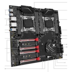 Shanzhaoyuan emolevy, 256 Gt, 3000 MHz, X99 Dual CPU LGA 2011-3