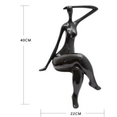Figur Kvinner Nenbolec Black 40 cm Elegant Interiørdekorasjon med moderne design