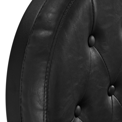 Sillón de barbero President Negro — detalle del respaldo