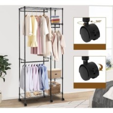 Clothes hanger BREERainz, 40x85x185 cm, 230 kg lifting capacity, black used