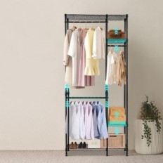 Kleding Hanger Breerainz, 40x85x185 cm, 230 kg Hefcapaciteit, zwart gebruikt