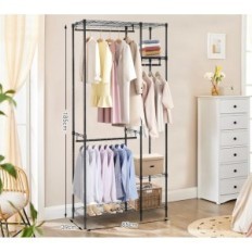 Appendiabiti Breerainz, 40x85x185 cm, capacità di sollevamento da 230 kg, nero usato