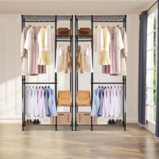 Riideosad Breperainz, 40x85x185 cm, 230 kg Tõstevõimsus, must