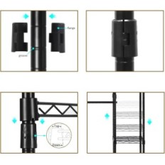 Appendiabiti Breerainz, 40x85x185 cm, capacità di sollevamento da 230 kg, nero usato