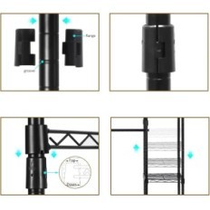 Appendiabiti Breerainz, 40x85x185 cm, capacità di sollevamento da 230 kg, nero usato