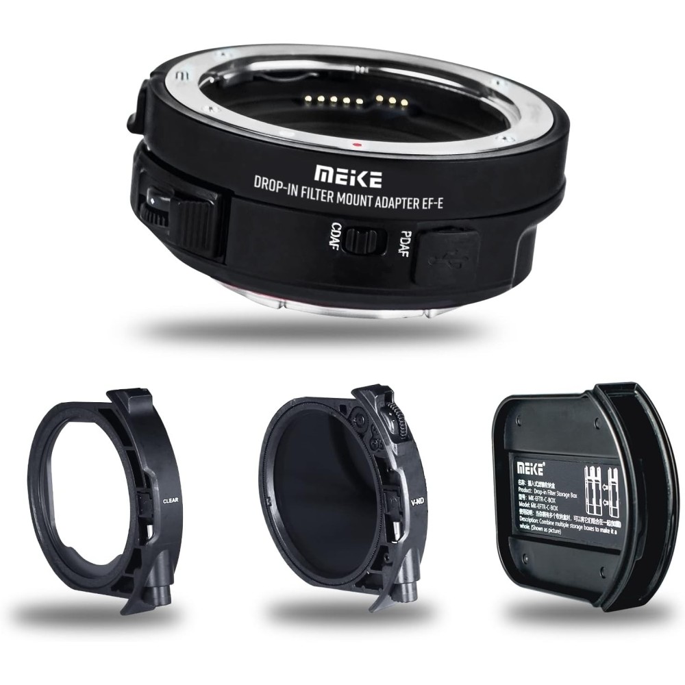 Meike MK- EFTE- C VND lencseadapter az EF- S Canon objektívekhez