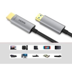 HDMI-kuituoptinen kaapeli 4K 30 metriä Korkealaatuinen HDMI-kaapeli ATZEBE TV -monitorille ja konsolille