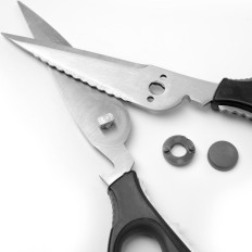 Forbici da cucina Pieghevole con manico morbido + Apri - Hendi 856284