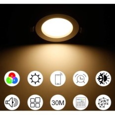 Tükör LED SUBOSI 5W Bluetooth 230 V intelligens világítás vezérli mobil alkalmazás