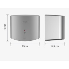 AnyDra 1650W hånd tørketrommel sølv elektrisk hånd tørker 2630s, utstilling