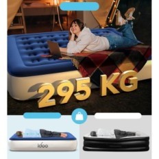 Matelas gonflable Idoo Modèle I-C-018, 203x152x333cm bleu, utilisé