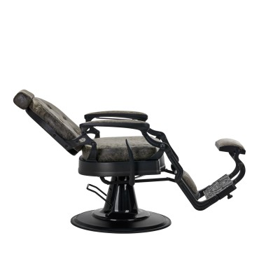 Barberstol President Old Leather Grøn — fra siden