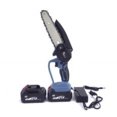 Battery garden saw 21V with two batteries and a suitcase