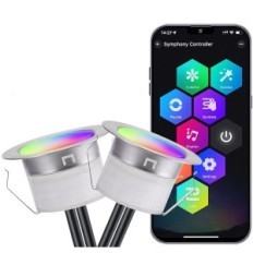 LED-lattianvalaisimet Geyuey Etusivu D31, 31 mm, 12V, IP67, 10 kappaletta