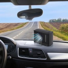 Prenosná mini klimatizácia 60 v 12 v kompaktnom chladiacom ventilátore ejoyous s zvlhčovačom a viedli k kancelárii a domov