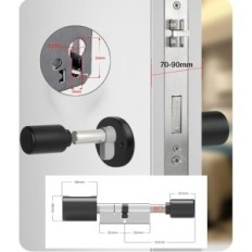Smart Azarton Dørlås, IP54, Bluetooth