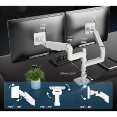 Putorsen MT-CA69-2 Monitor Holder, 2 skjermer, 17-49 tommer