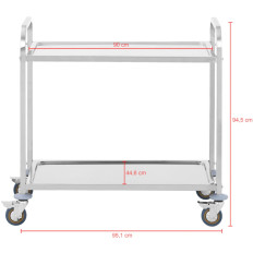 2-shelf stainless steel waiter cart