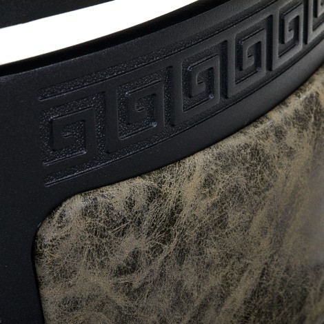 Barbiersstoel President Old Leather Groen — detail rugleuning