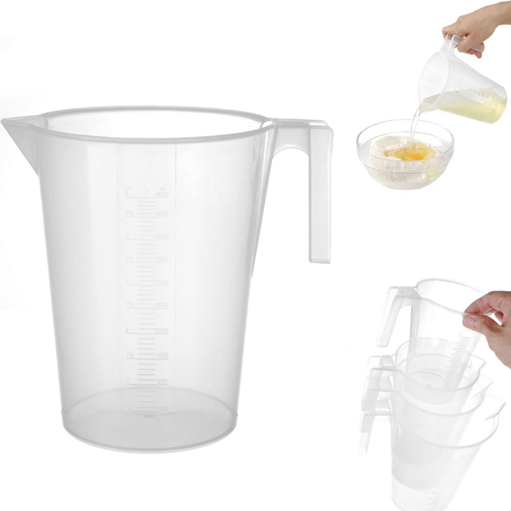 Jarro de medida de cozinha com uma Petique Polipropileno Presente 5L - Hendi 567852