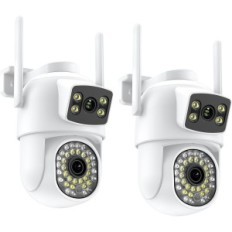 Set of 2 ABIUX 2K cameras, PTZ, WiFi, People tracking, Night in color