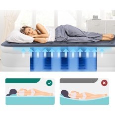 Yitahome Double, 203 x 152 x 46 cm, blauwgrijze matras