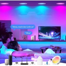 10 LED světlomet Geyuey Home WiFi RGBWC + CCT 5W, s aplikací a Alex