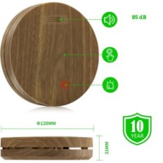 Xindum Set med 5 rökdetektorer, 10 års batteri, 85 dB larm, EN14604