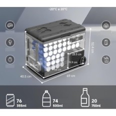 Refrigerador de automóvil AAOBOSI 55L con compresor y control de aplicaciones WiFi