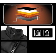 Grijani prsluk vidio je 15000Mah unisex, xxl veličinu, crna