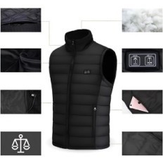 Šildoma liemenė mazew 15000mah unisex, xxl dydis, juoda