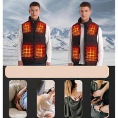 Verwarmd vest Seenew 15000mAh unisex, XXL-maat, zwart