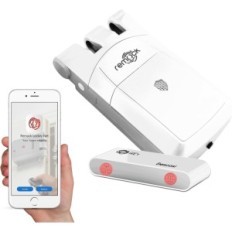 Näkymätön Remock Pro 3 Castle ruskea Väri Kauko-ohjattu turvalukko oven asennukseen ilman kaapeleita